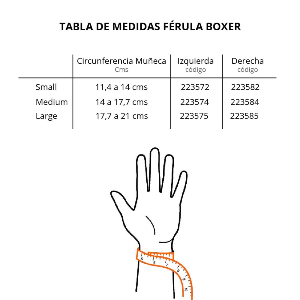 Férula para dedos Boxer